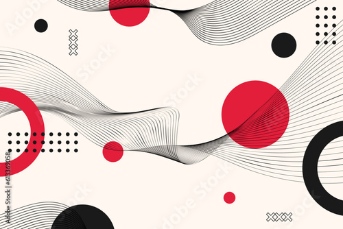 abstract modern japanese style  with wave lines background
