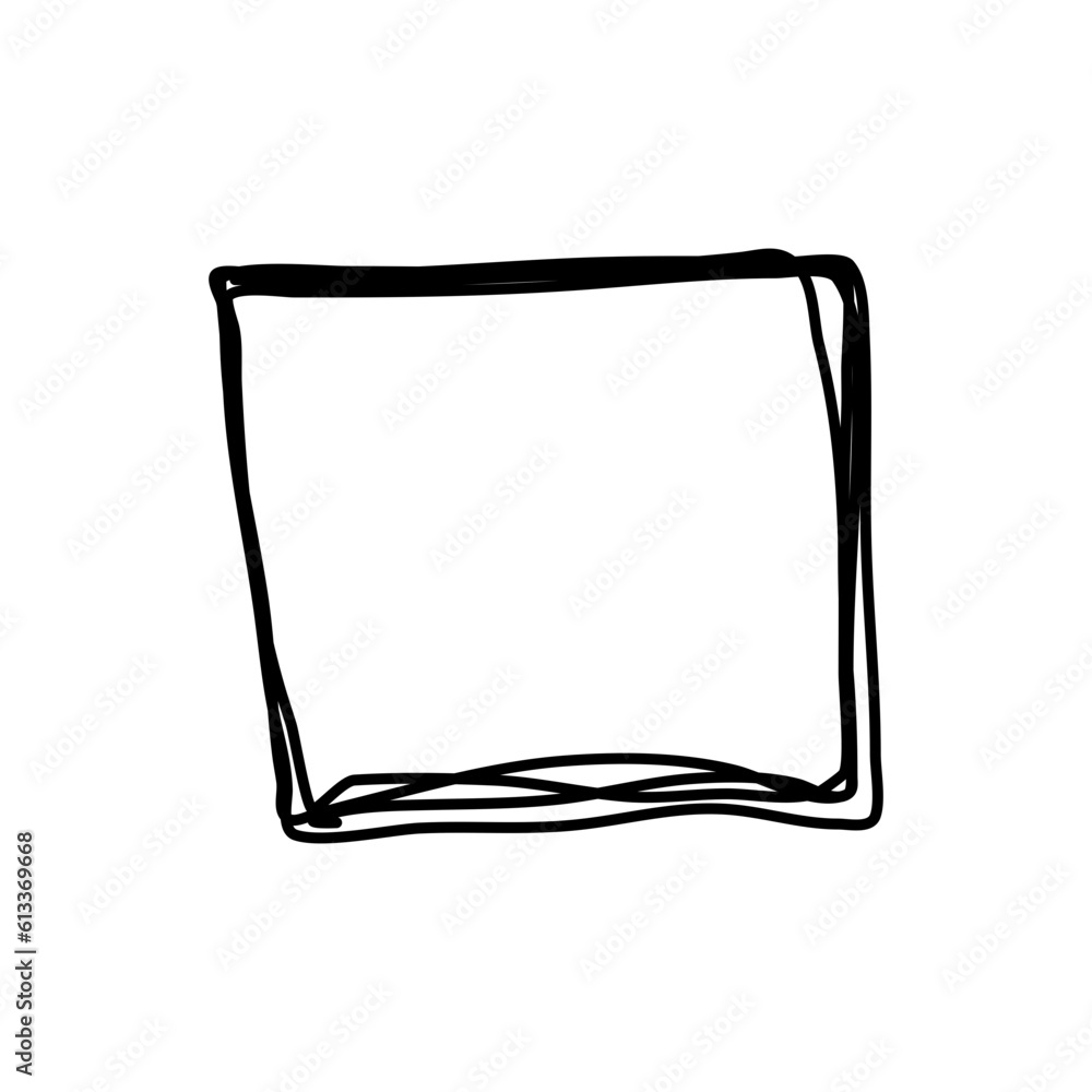 vector hand drawn square and rectangle resembling a frame and some shapes Stock Vector Adobe Stock