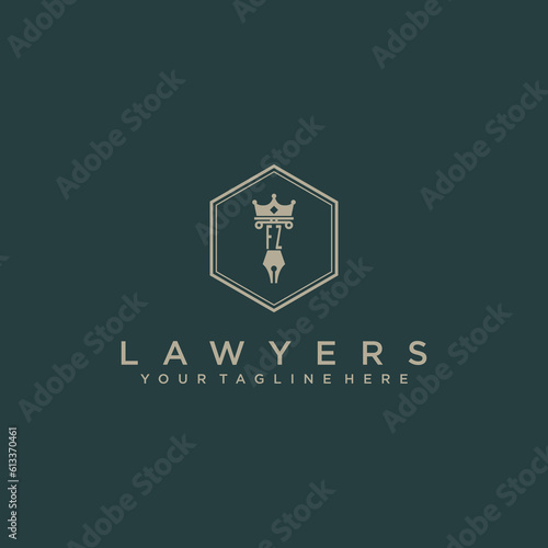 FZ initials design modern legal attorney law firm lawyer advocate consultancy business logo vector