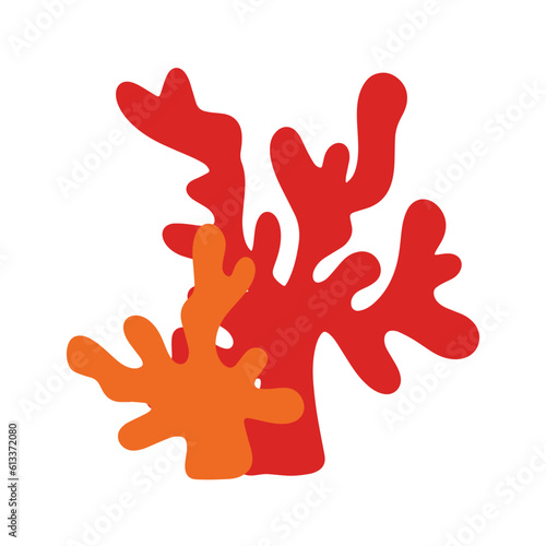 Cute Seaweed for Seascape Undersea Doodle Cartoon Animated Vector Illustration