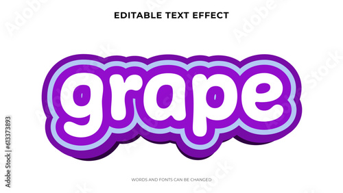 editable grape fruit text logo template