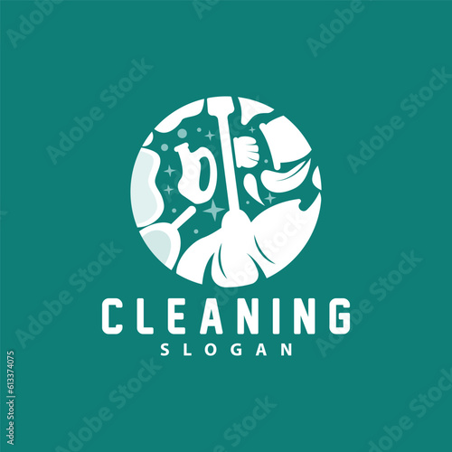 Cleaning Logo, Vector Cleaning Clean Service, Simple Minimalist Design, Icon Symbol Illustration