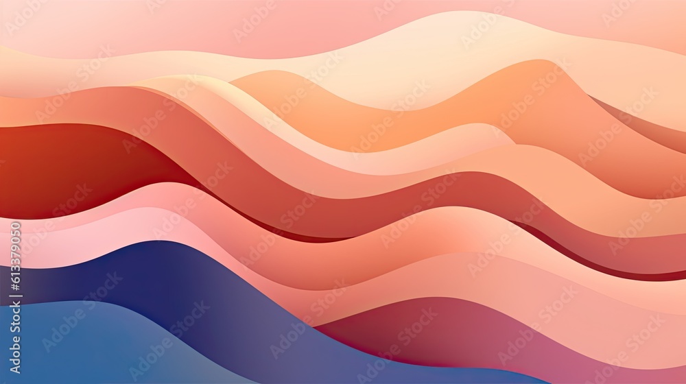 Vibrant waves on abstract background