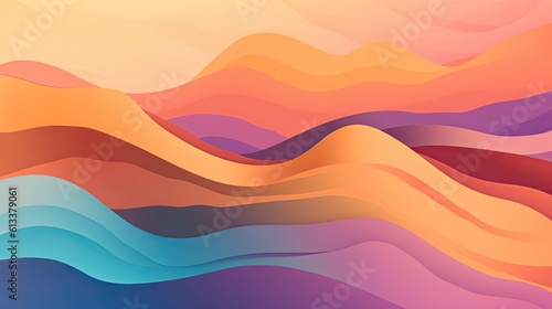Abstract waves with colorful background