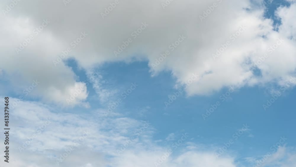 Timelapse of beautiful blue sky and white cloud with 4k resolution. The environment in the natural world. Timelapse of beautiful blue sky and white cloud with 4k resolution. The environment in the natural world.