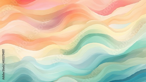 Abstract waves with a blend of vibrant colors