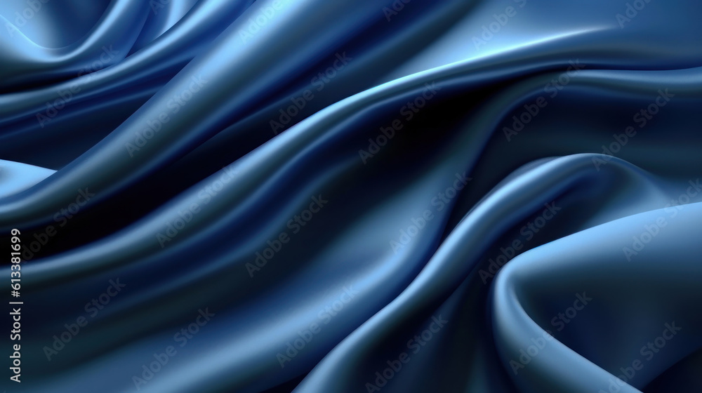 Abstract dark blue background. Silk satin. Navy blue color. Abstract dark blue background. Silk satin. Navy blue color.