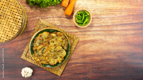 Vegetables Fried or Bakwan goreng or Bala bala is a traditional food from Indonesia