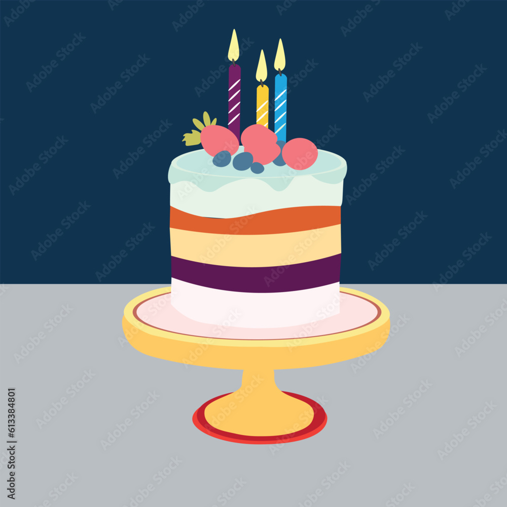 birthday cake with candles, celebrate with your family and friends birthday cake with candles, celebrate with your family and friends