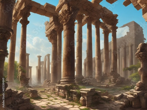 Greek  Ruins Natural Exotic Appearance Building