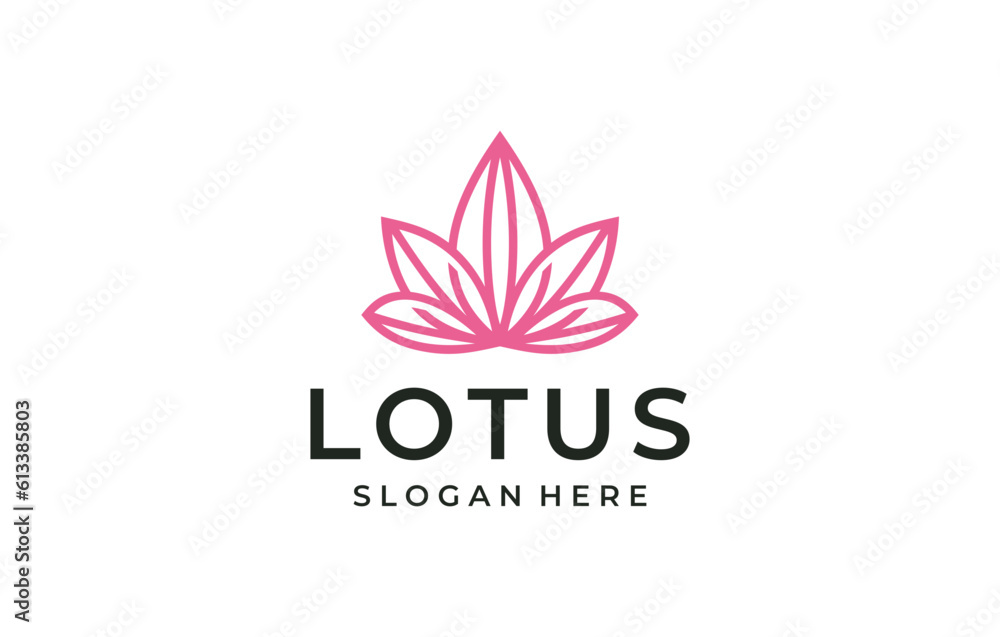 beautiful luxury lotus logo design