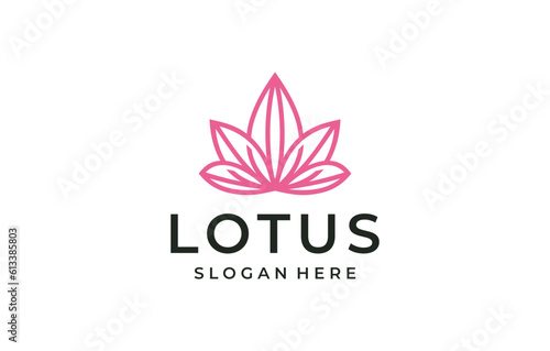 beautiful luxury lotus logo design