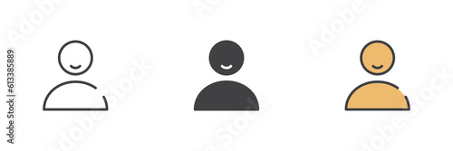 User contact different style icon set