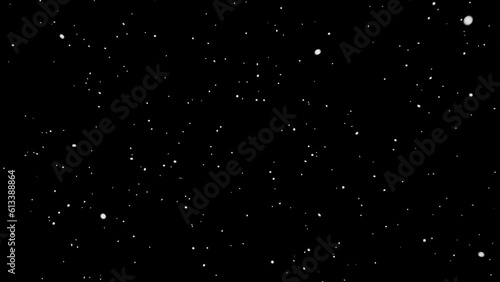 闇夜に舞う雪 合成用素材 真下視点 (Falling Snow Bottom View Composite Video Material)