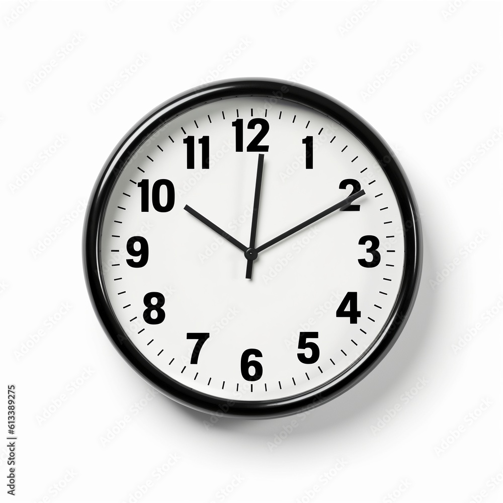 Reloj de cocina simple en blanco y negro Reloj de cocina simple en blanco y negro