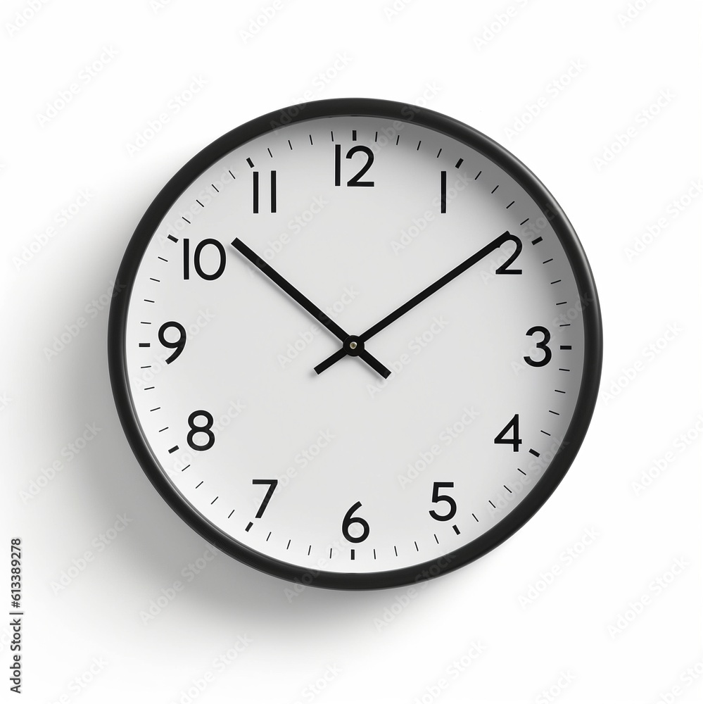 Reloj de cocina simple en blanco y negro Reloj de cocina simple en blanco y negro