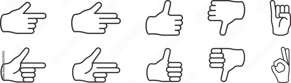 Hand gesture icon set of various shapesIncluded icons as fingers interaction, pinky swear, forefinger point, greeting, pinch, hand washing and more. Vector illustration Hand gesture icon set of various shapesIncluded icons as fingers interaction, pinky swear, forefinger point, greeting, pinch, hand washing and more. Vector illustration