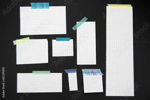 Square lined paper on ring bound book