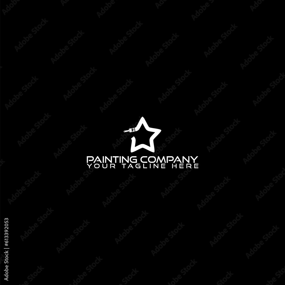Obraz premium Painting company logo design template icon isolated on transparent background 