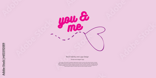 you and me logo design for sweet couple, you can make this logo for t-shirt design or couple logo