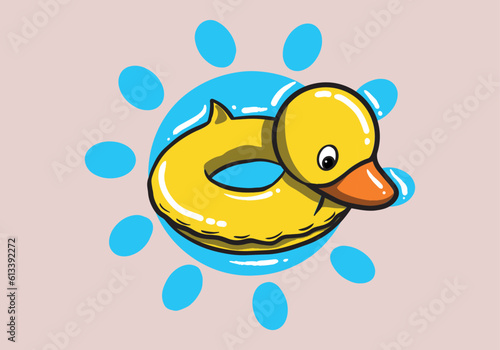 cartoon rubber swimming rings. Colorful floating rings. Life saving floating lifebuoy for beach. Beach accessory.