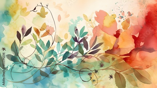 light soft floral abstract background