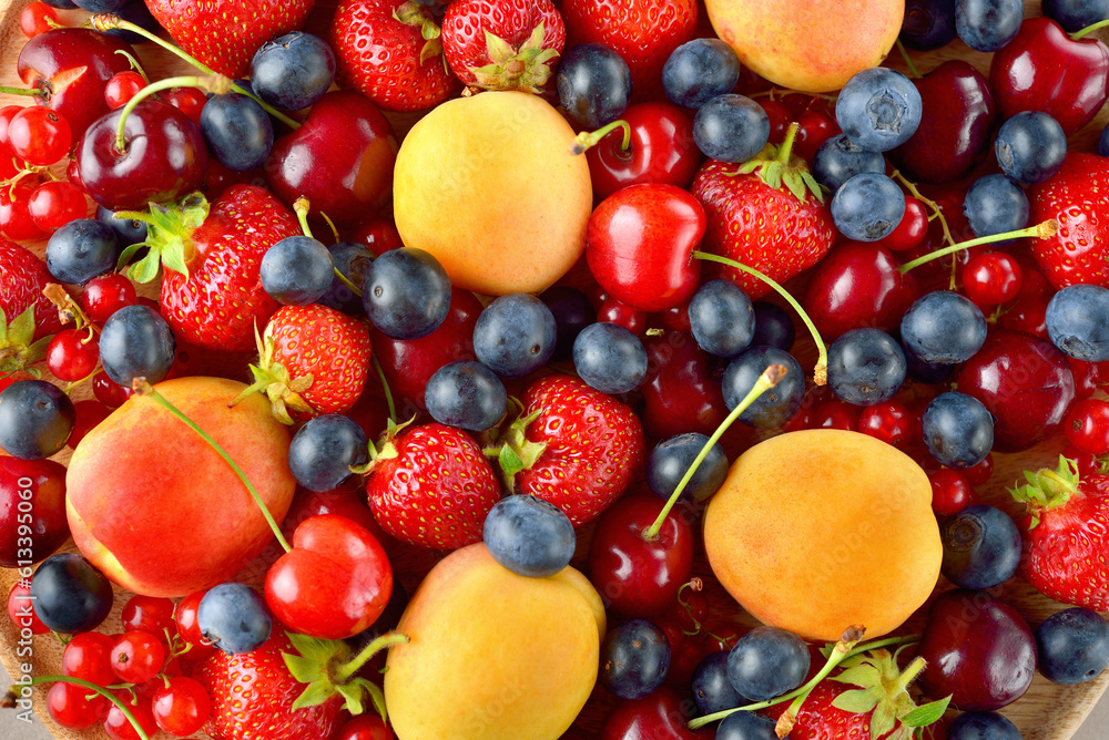 Mix of various garden berries Mix of various garden berries