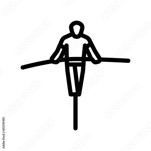 tightrope walker carnival vintage show line icon vector. tightrope walker carnival vintage show sign. isolated contour symbol black illustration