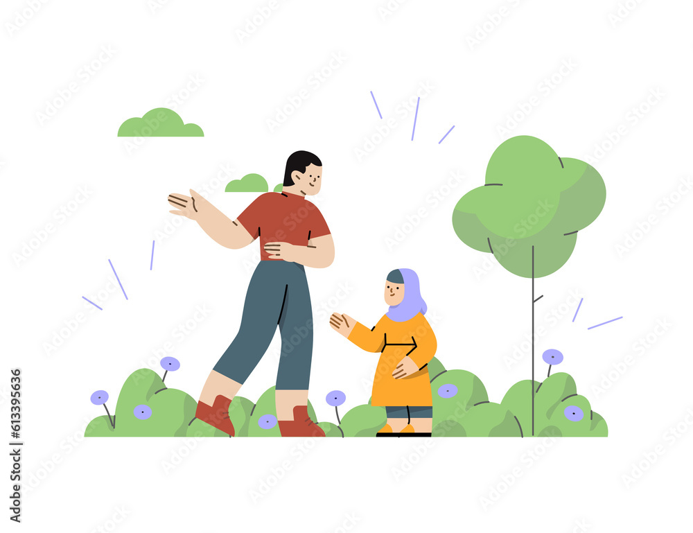A father guiding his daughter in right ways, father's day, fathers love, father is everything A father guiding his daughter in right ways, father's day, fathers love, father is everything