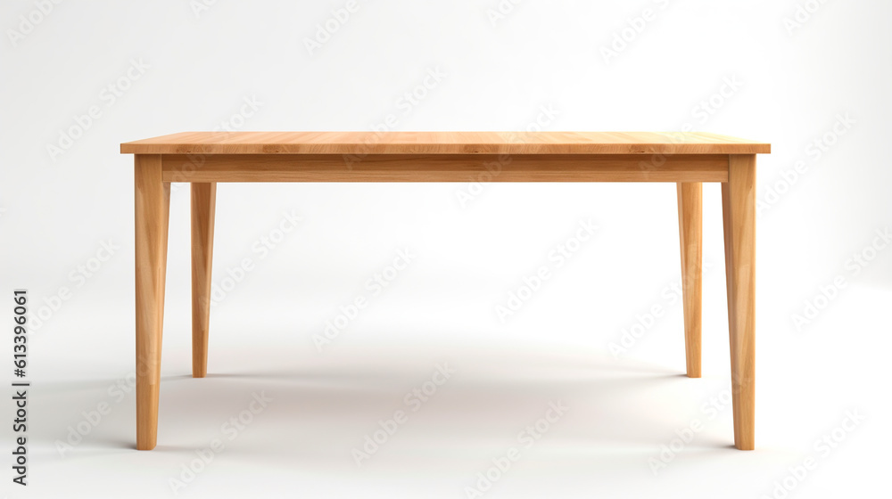 Minimalist wooden table created with Generative Ai technology Minimalist wooden table created with Generative Ai technology