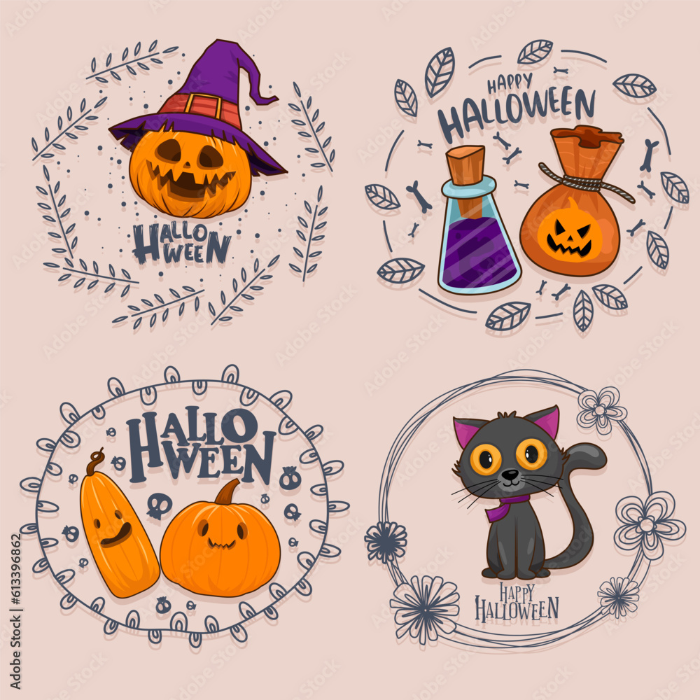 Happy Halloween (trick or treat) Poster for invitation for designer create banner or web page Happy Halloween (trick or treat) Poster for invitation for designer create banner or web page