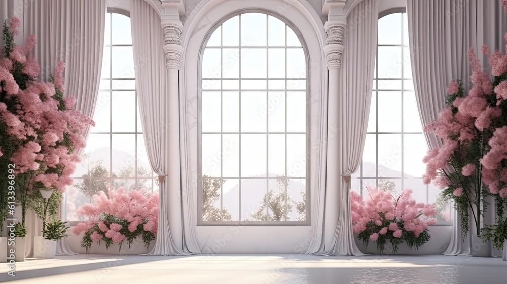 Elegant flowered wedding backdrop