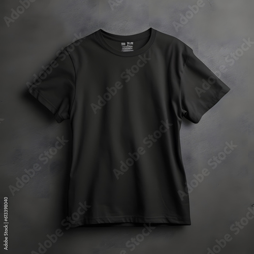 Present your brand or design with style using our eye-catching T-shirt mockup. Showcase your artwork, logo, or message on a comfortable and trendy T-shirt. Generative AI