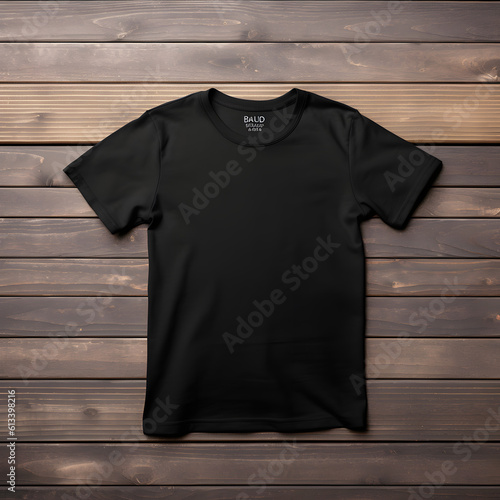 Present your brand or design with style using our eye-catching T-shirt mockup. Showcase your artwork, logo, or message on a comfortable and trendy T-shirt. Generative AI