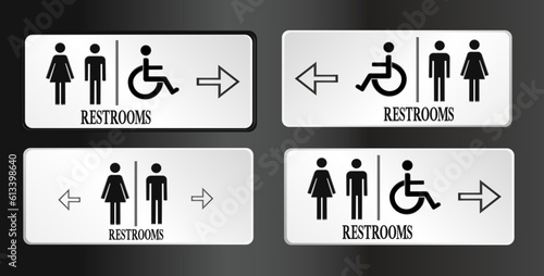 Restroom symbol toilet sign isolated vector