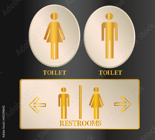 Restroom symbol toilet sign isolated vector