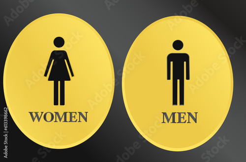 Restroom symbol toilet sign isolated vector
