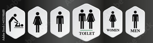 Restroom symbol toilet sign isolated vector