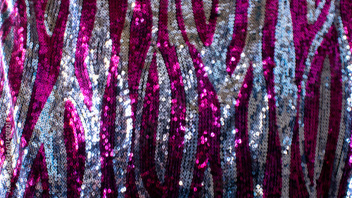Slika na platnu a design of hot pink and sliver sequins