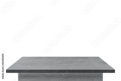 Empty gray concrete table top on square shape for put object or montage product and decor on home
