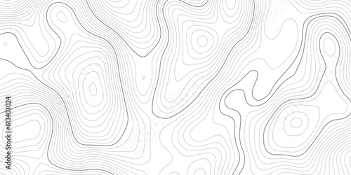 Abstract wavy topographic map. Abstract wavy and curved lines background. Abstract geometric topographic contour map background.