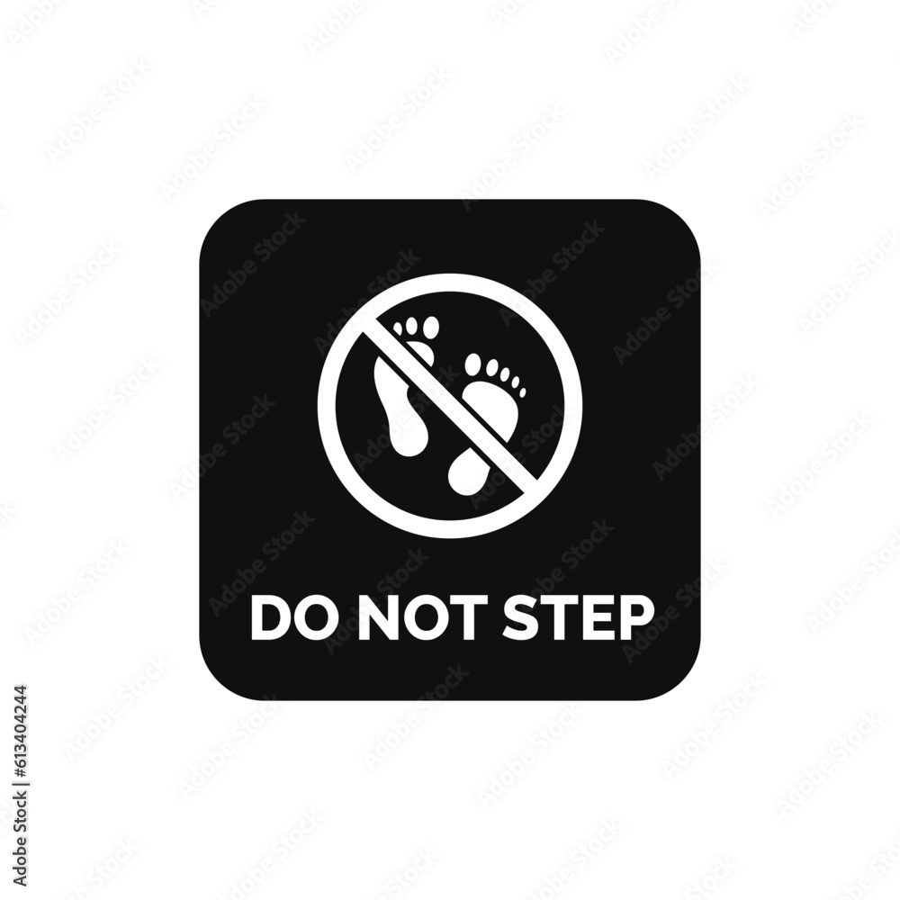 Do not step packaging mark icon symbol vector Do not step packaging mark icon symbol vector