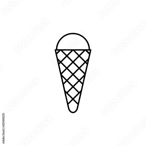 Ice cream icon vector. dessert illustration sign. sweet symbol or logo.