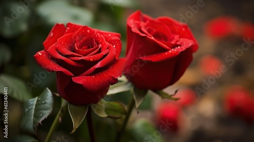 HD wallpaper  roses  flowers  two  red  heart  love 