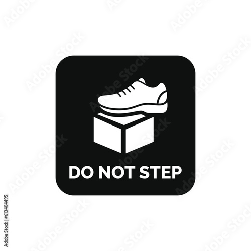 Do not step packaging mark icon symbol vector