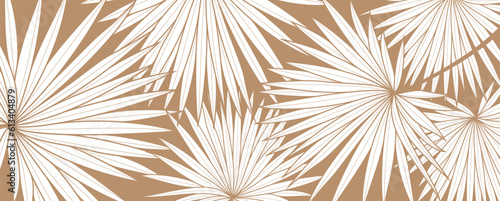 Saribus rotundifolius palm leaf vector design template