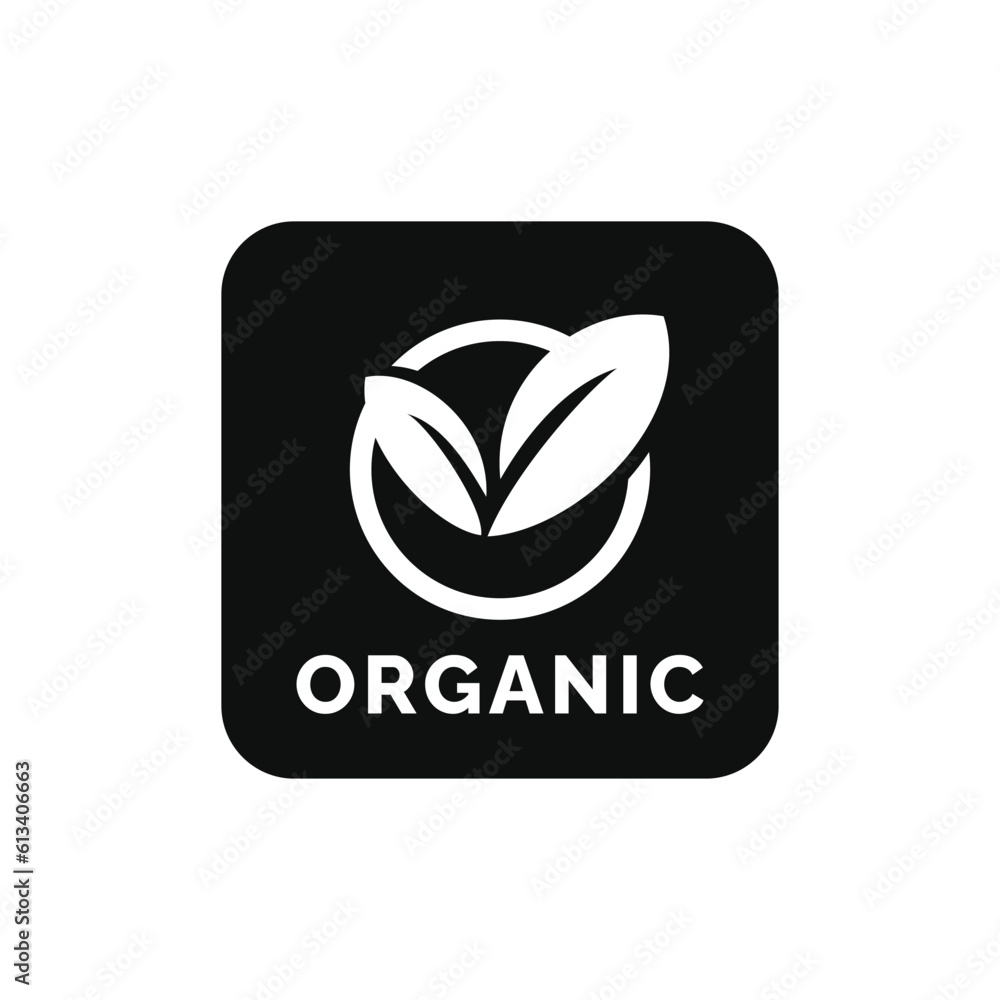 Organic packaging mark icon symbol vector Organic packaging mark icon symbol vector