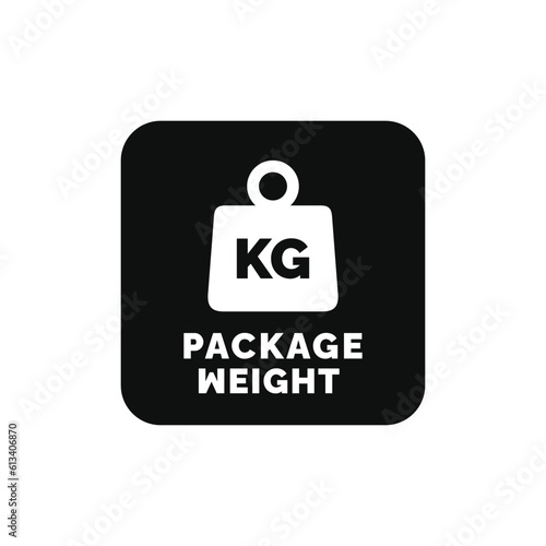 Package weight packaging mark icon symbol vector