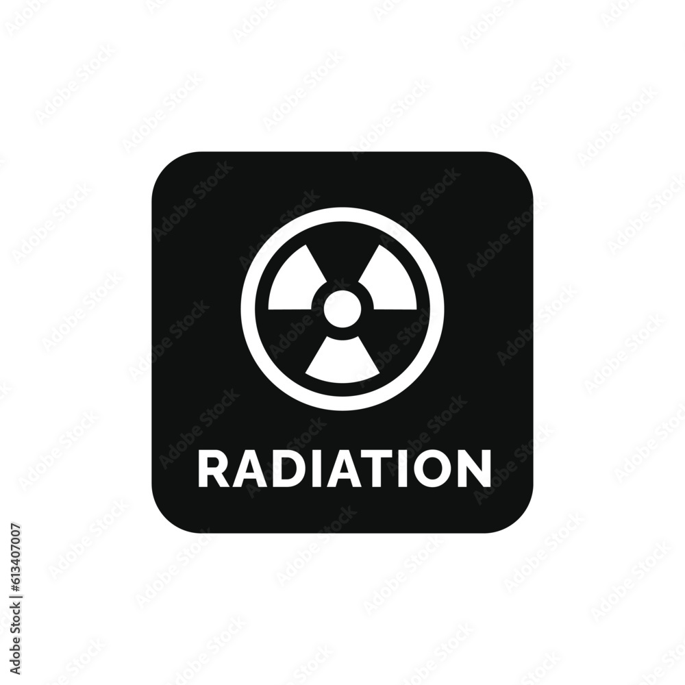 Radiation packaging mark icon symbol vector Radiation packaging mark icon symbol vector