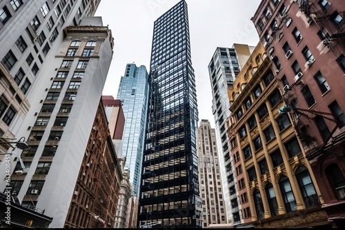 Skyscrapers and Offices in New York City - Urban Architecture and Business Hub, Generative AI